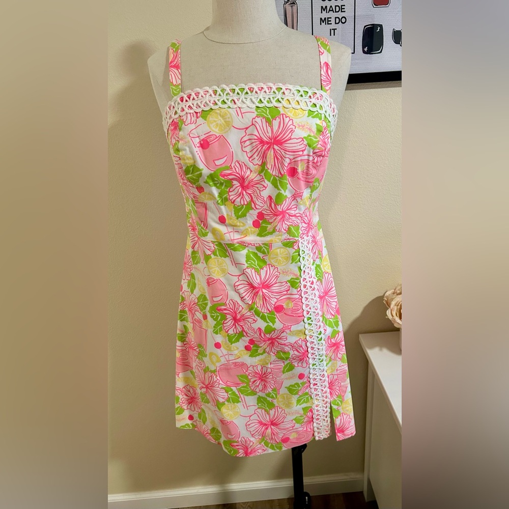 Lilly Pulitzer Havana Cocktail Hibiscus Print Sheath Dress Women’s sz 4.